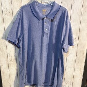 The Foundry Supply Co. Heather Blue Polo Shirt